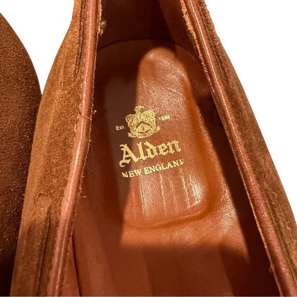 Alden Tassel Moccasin Loafer 3403 Men's 13D Snuff Suede Quiet Luxury Workwear - Picture 4 of 14